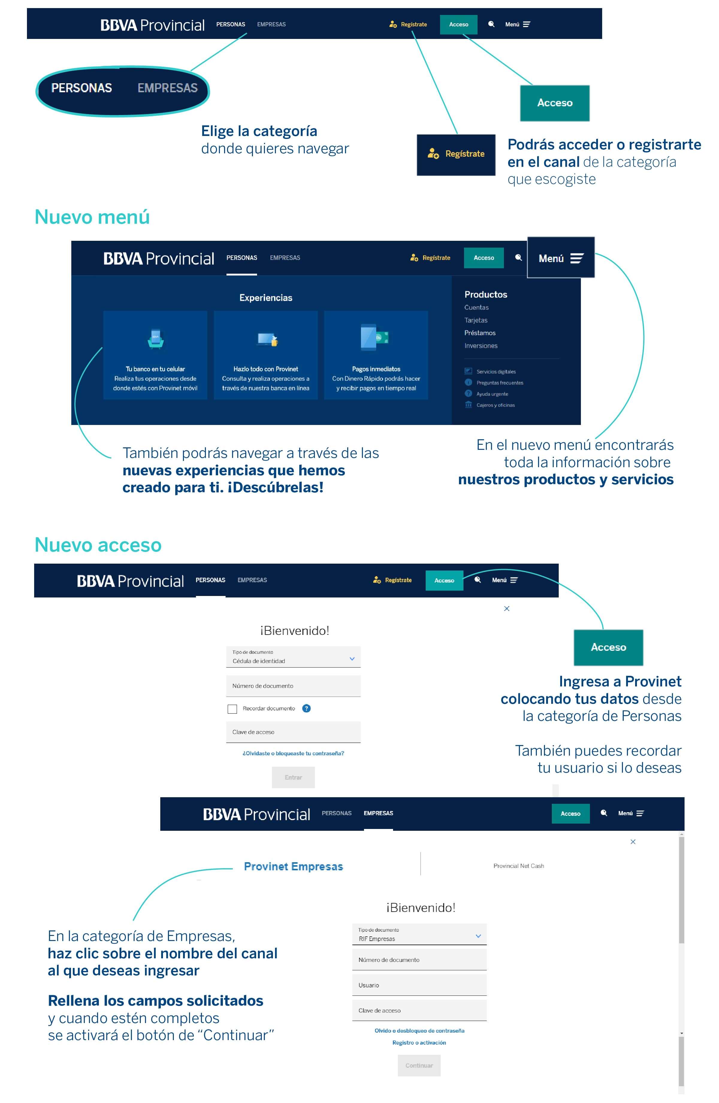 Conoce cómo navegar nuestra nueva página web